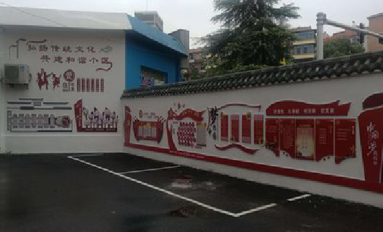 宜宾社区文化墙的创意设计。