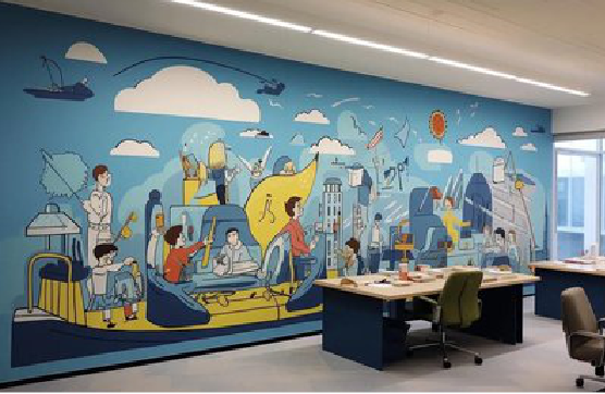 宜宾办公室墙绘的特点。